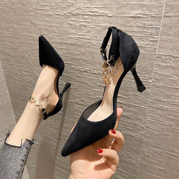 sandals one-button high-heeled shoes for women 2021 thin single french versatile girl pointed hollow, Black
sandals one-button high-heeled shoes for women 2021 thin single french versatile girl pointed hollow, Black