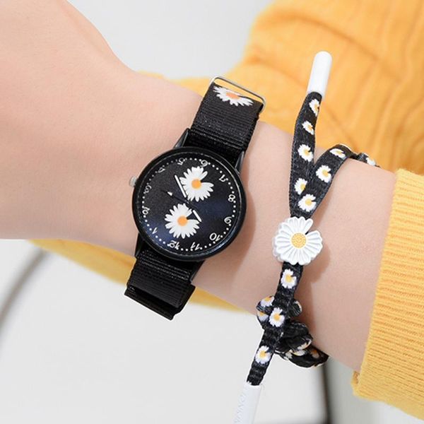 wristwatches women casual nylon strap flowers daisy dial quartz watch simple wild girlfriends couple birthday gifts wrist, Slivery;brown
wristwatches women casual nylon strap flowers daisy dial quartz watch simple wild girlfriends couple birthday gifts wrist, Slivery;brown