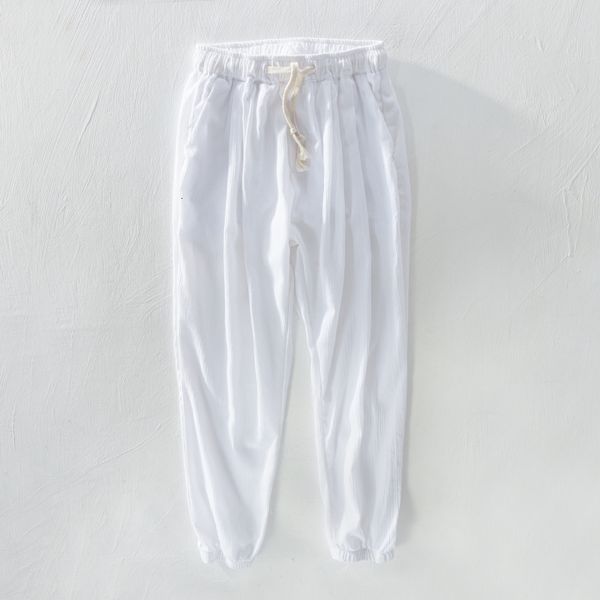 2021 new brand ankle-length linen and cotton loose white trousers men 29-40 size elastic waist pants mens pantalones 62my, Black
2021 new brand ankle-length linen and cotton loose white trousers men 29-40 size elastic waist pants mens pantalones 62my, Black