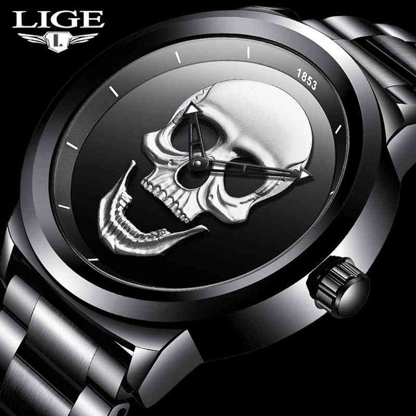 watches 2021 cool punk 3d skull men watch brand lige luxury steel quartz waterproof retro fashion gold black clock relogio, Slivery;brown
watches 2021 cool punk 3d skull men watch brand lige luxury steel quartz waterproof retro fashion gold black clock relogio, Slivery;brown