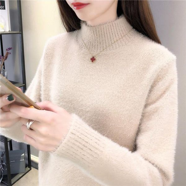 casual mink cashmere knitted women womens sweater autumn winter turtleneck long sleeve jumper korean lady pullover female knitwear, White;black
casual mink cashmere knitted women womens sweater autumn winter turtleneck long sleeve jumper korean lady pullover female knitwear, White;black