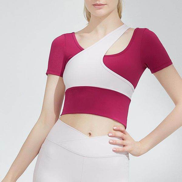 yoga outfit short sleeve t-shirt for fitness active wear women sportwear gym clothing patchwork workout women's shirts sport
yoga outfit short sleeve t-shirt for fitness active wear women sportwear gym clothing patchwork workout women's shirts sport