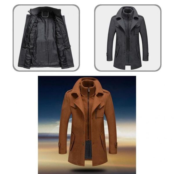 men's jackets men coat stylish warm zipper jacket double collar long sleeve trench, Black;brown
men's jackets men coat stylish warm zipper jacket double collar long sleeve trench, Black;brown