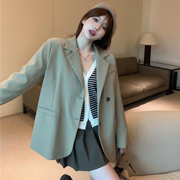 women's suits & blazers winter clothes women coffee color suit coat oversize loose mid-length long sleeve korean version temperament ca, White;black
women's suits & blazers winter clothes women coffee color suit coat oversize loose mid-length long sleeve korean version temperament ca, White;black