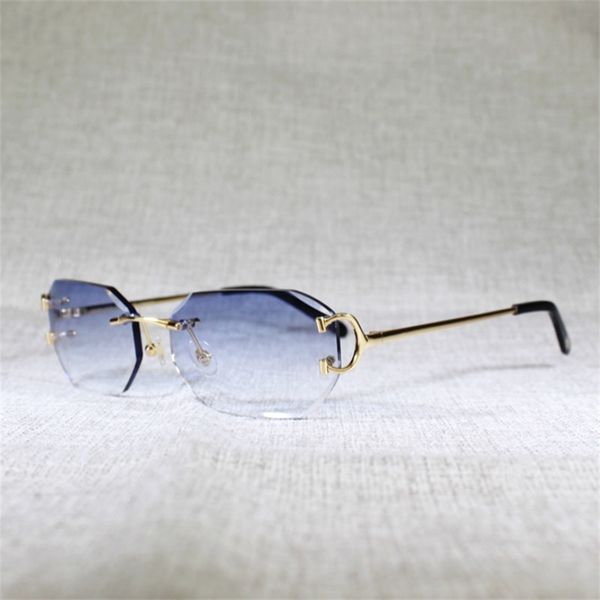 factory sale vintage diamond cutting clear glasses rimless sunglasses men metal frame shades women oculos gafas for beaching driving, White;black
factory sale vintage diamond cutting clear glasses rimless sunglasses men metal frame shades women oculos gafas for beaching driving, White;black