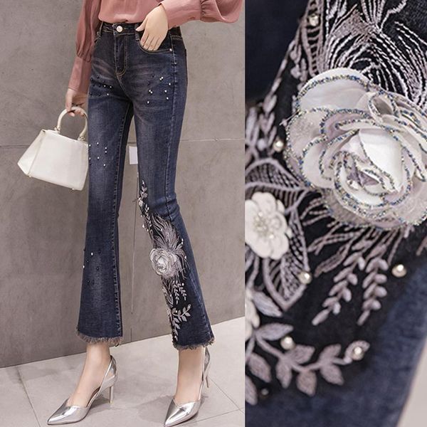 women's pants & capris fall spring fashion women high waisted appliques flower tassel stretch ankle length falre denim trousers , woman, Black;white
women's pants & capris fall spring fashion women high waisted appliques flower tassel stretch ankle length falre denim trousers , woman, Black;white