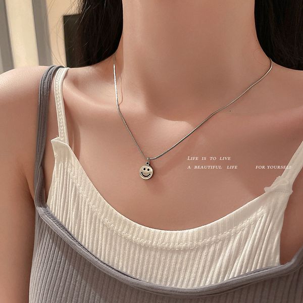 amulet pendants titanium steel smiling face necklace south korea trendy cool style personalized fashion design sense net red neck chain bone, Golden;silver
amulet pendants titanium steel smiling face necklace south korea trendy cool style personalized fashion design sense net red neck chain bone, Golden;silver