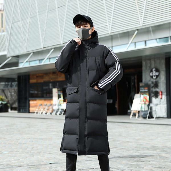 2020 winter new down cotton padded jacket men's long over knee fashion three bar jacket for young studentswinter, Black
2020 winter new down cotton padded jacket men's long over knee fashion three bar jacket for young studentswinter, Black