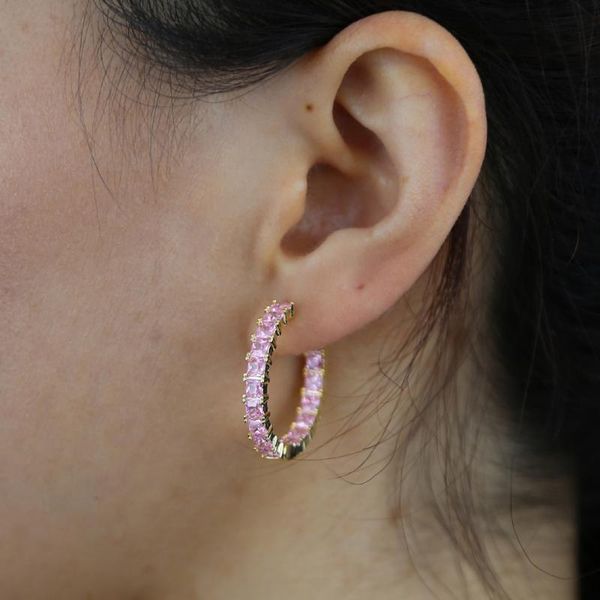 hoop & huggie 2021 gold plated square pink cubic zirconia cz paved earring for women classic geometry fashion jewelry, Golden;silver
hoop & huggie 2021 gold plated square pink cubic zirconia cz paved earring for women classic geometry fashion jewelry, Golden;silver