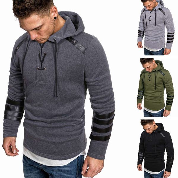 2021autumn and winter 2020 new men's casual hooded leather sweater youth pullover jacketw, Black
2021autumn and winter 2020 new men's casual hooded leather sweater youth pullover jacketw, Black