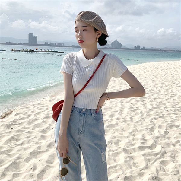 women's jerseys casual t-shirts summer shirts knit short women's shirt thin sleeve short shirts v48o, White
women's jerseys casual t-shirts summer shirts knit short women's shirt thin sleeve short shirts v48o, White