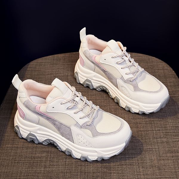 Leather Womens Chunky Sneakers Black Grey Casual Shoes Fashion Rainbow Thick Bottom Internal Increase Girls Shoes Sneakers, Black singel
Leather Womens Chunky Sneakers Black Grey Casual Shoes Fashion Rainbow Thick Bottom Internal Increase Girls Shoes Sneakers, Black singel