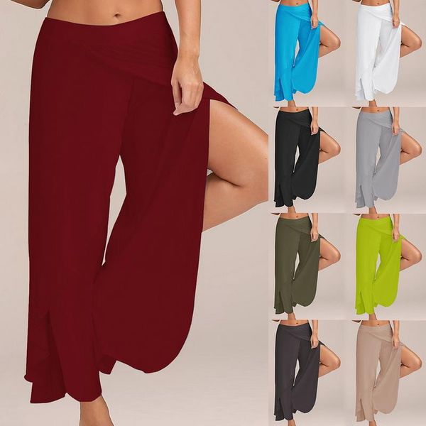 women's pants & capris plus size women fashion solid high waist wide leg irregular side split trousers causal loose sweatpants, Black;white
women's pants & capris plus size women fashion solid high waist wide leg irregular side split trousers causal loose sweatpants, Black;white
