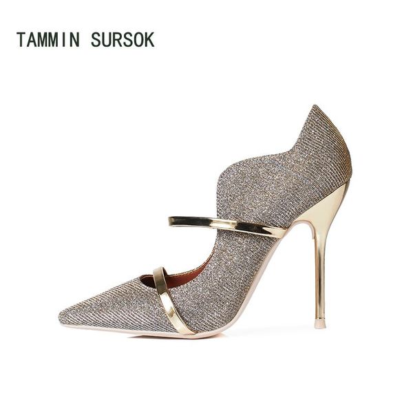 dress shoes 10cm heel sequins cloth thin shallow mouth pointed toe metal strap party women pumps fashion work, Black
dress shoes 10cm heel sequins cloth thin shallow mouth pointed toe metal strap party women pumps fashion work, Black