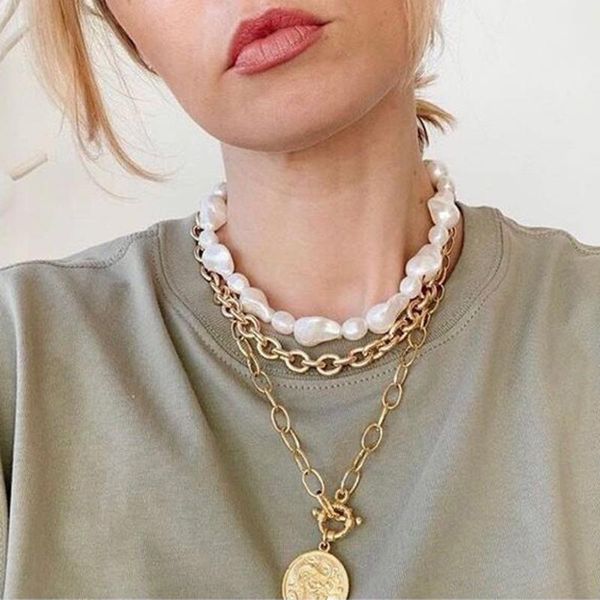 chains n7409 european and american -selling creative embossed head pendant pearl necklace multi-layer set female, Silver
chains n7409 european and american -selling creative embossed head pendant pearl necklace multi-layer set female, Silver
