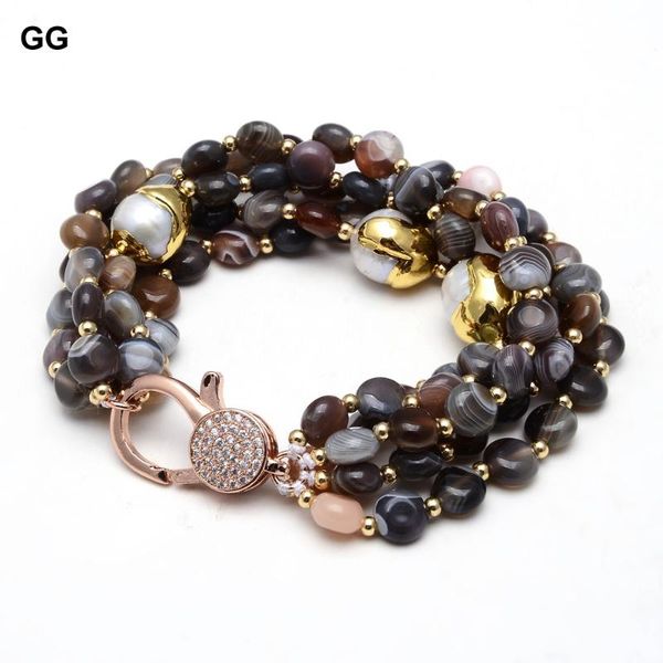 beaded, strands guaiguai jewelry 5 natural white keshi pearl gold plated beads round coin brown agate bracelet cz clasp for women, Black
beaded, strands guaiguai jewelry 5 natural white keshi pearl gold plated beads round coin brown agate bracelet cz clasp for women, Black
