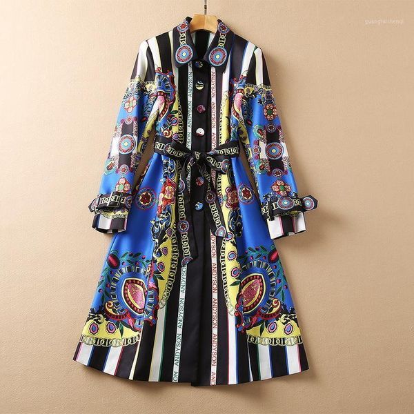 women's trench coats runway 2021 autumn single-breasted printed long sleeve twill 211019yx01, Tan;black
women's trench coats runway 2021 autumn single-breasted printed long sleeve twill 211019yx01, Tan;black