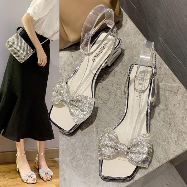 sandals transparent pvc crystal women fashion bowknot ankle strap square heel shoes woman gold silver sandalias de mujer, Black
sandals transparent pvc crystal women fashion bowknot ankle strap square heel shoes woman gold silver sandalias de mujer, Black