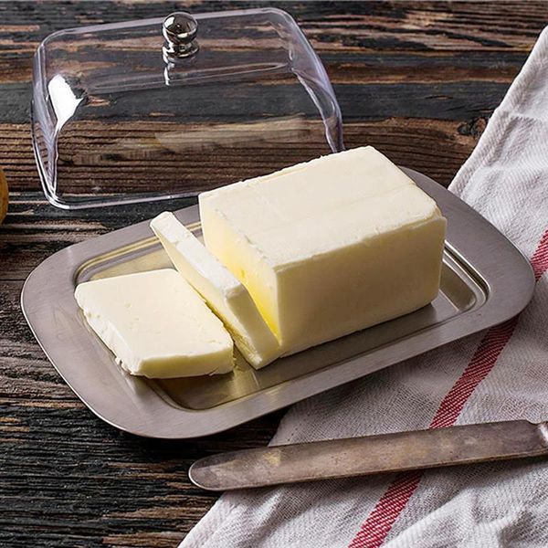 dishes & plates stainless steel butter dish box container cheese server storage keeper tray with lid kitchen dinnerware
dishes & plates stainless steel butter dish box container cheese server storage keeper tray with lid kitchen dinnerware