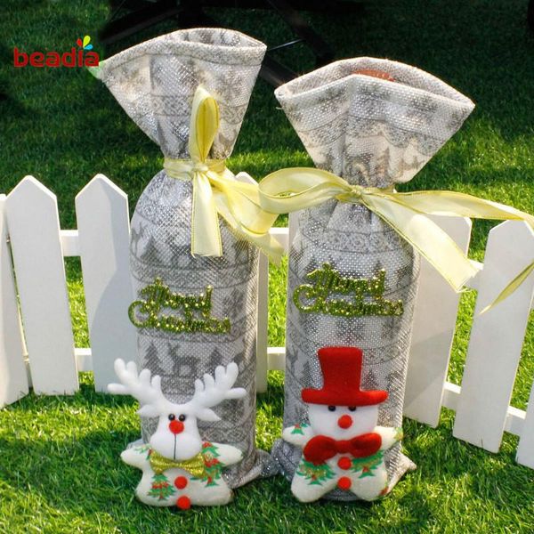 christmas decorations arrival for home santa claus wine bottle cover bag sack noel decoration
christmas decorations arrival for home santa claus wine bottle cover bag sack noel decoration