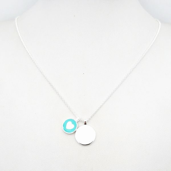 2021 new 100% pure sier ms classic circular ard blue-green heart-shaped enamel pendant necklace fashion jewelry atcx, Silver
2021 new 100% pure sier ms classic circular ard blue-green heart-shaped enamel pendant necklace fashion jewelry atcx, Silver