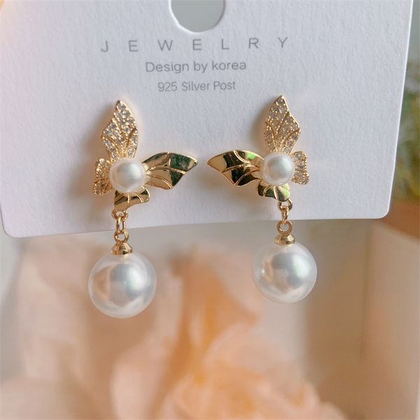 design jewelry korea dongdamen temperament butterfly pearl tassel 925 silver needle minority ins net red versatile earrings, Golden
design jewelry korea dongdamen temperament butterfly pearl tassel 925 silver needle minority ins net red versatile earrings, Golden