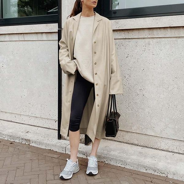women's trench coats celmia 2021 autumn women winter long coat fashion single breasted belted outerwear casual solid work windbreaker, Tan;black
women's trench coats celmia 2021 autumn women winter long coat fashion single breasted belted outerwear casual solid work windbreaker, Tan;black