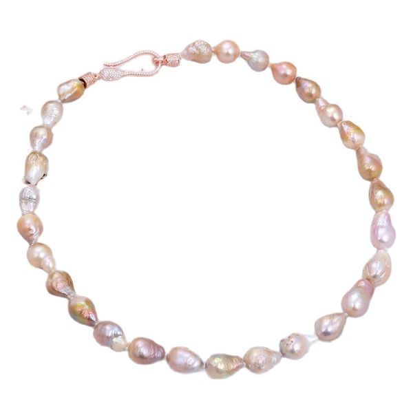 guaiguai jewelry natural pearl purple pink keshi baroque pearl necklace cz clasp handmade for women real gems stone lady fashion jewellery, Silver
guaiguai jewelry natural pearl purple pink keshi baroque pearl necklace cz clasp handmade for women real gems stone lady fashion jewellery, Silver