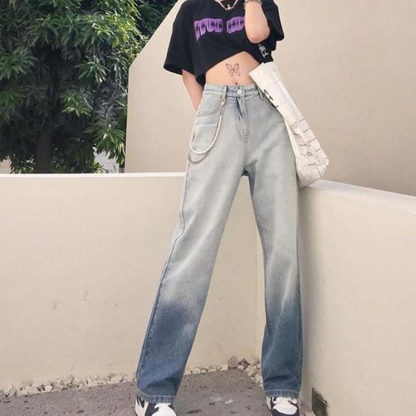 women's jeans autumn gradient female summer 2021 high-waist slim straight-leg pants plus size street tie-dye stitching, Blue
women's jeans autumn gradient female summer 2021 high-waist slim straight-leg pants plus size street tie-dye stitching, Blue