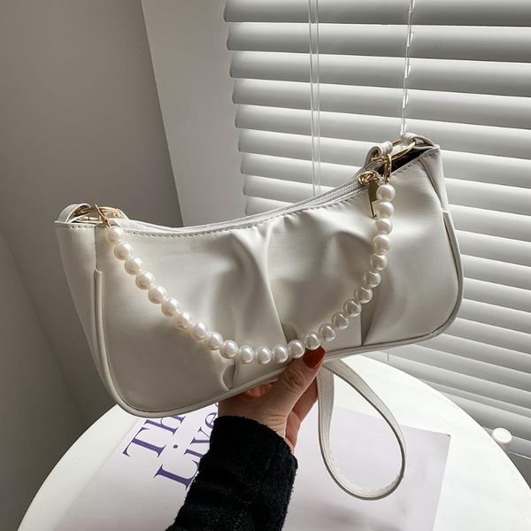 evening bags vintage women bag pearl chain pleated shoulder underarm casual soft pu arrival female messenger
evening bags vintage women bag pearl chain pleated shoulder underarm casual soft pu arrival female messenger
