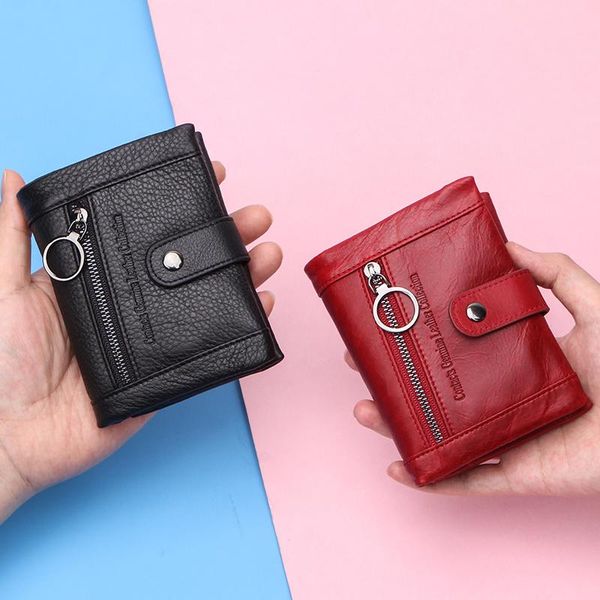 wallets 2021 soft genuine leather women wallet coin purse short luxury ladies small rfid card clutch bag portomonee portfel, Red;black
wallets 2021 soft genuine leather women wallet coin purse short luxury ladies small rfid card clutch bag portomonee portfel, Red;black