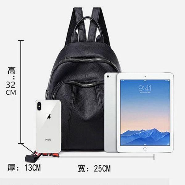 2020 women leather backpack female black waterproof pu backpack ladies solid trend wild backbag new fashion womens bag
2020 women leather backpack female black waterproof pu backpack ladies solid trend wild backbag new fashion womens bag