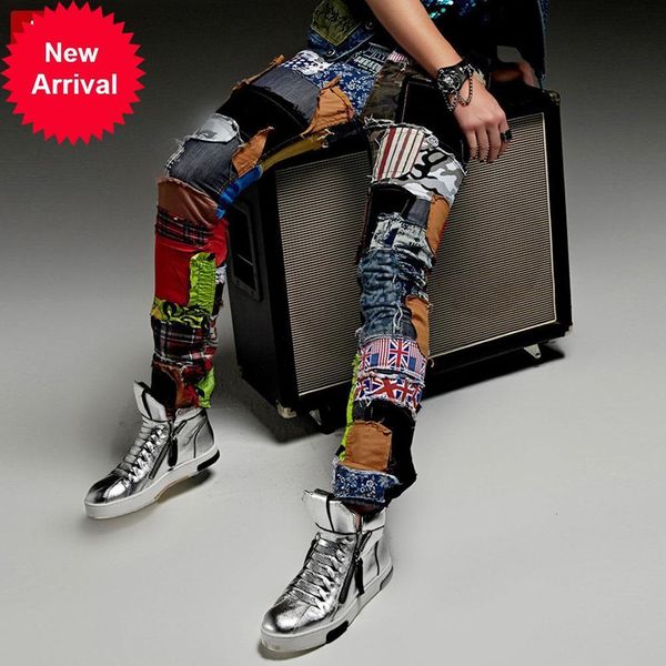 new fashion casual hole patch jeans male beggar men singer stage trousers ds costume nightclubs costumes pants tide brand, Blue
new fashion casual hole patch jeans male beggar men singer stage trousers ds costume nightclubs costumes pants tide brand, Blue