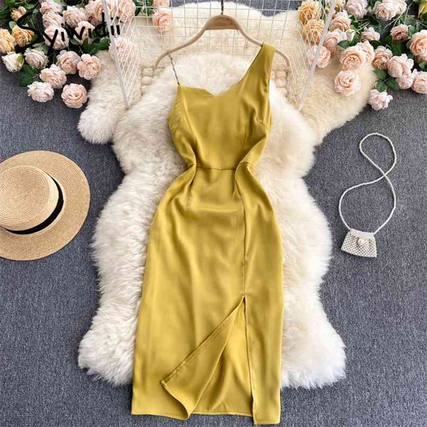 dress for women spaghetti strap side split midi party dresses summer fashion evening robe green red white 210607, Black;gray
dress for women spaghetti strap side split midi party dresses summer fashion evening robe green red white 210607, Black;gray