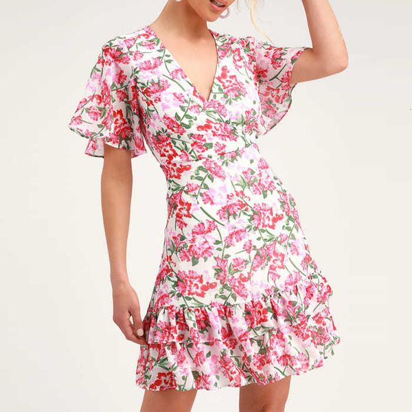 2021 new summer v neck flower print women butterfly sleeve ruffles female elegant a-line holiday party vistidos rhfy, Black;gray
2021 new summer v neck flower print women butterfly sleeve ruffles female elegant a-line holiday party vistidos rhfy, Black;gray