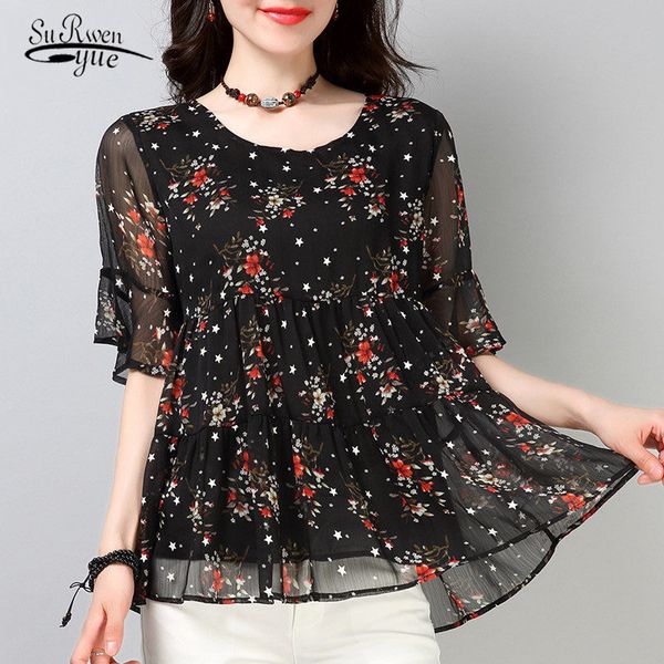 spring summer new plus size chiffon blouse loose 6xl printed floral women shirt blusas mujer de moda casual women clothing 210302, White
spring summer new plus size chiffon blouse loose 6xl printed floral women shirt blusas mujer de moda casual women clothing 210302, White