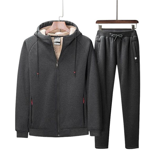 men's hoodies & sweatshirts 2021 winter warm men sets casual tracksuits man thick velvet cashmere hooded sweatshirt+pants 2 pie, Black
men's hoodies & sweatshirts 2021 winter warm men sets casual tracksuits man thick velvet cashmere hooded sweatshirt+pants 2 pie, Black