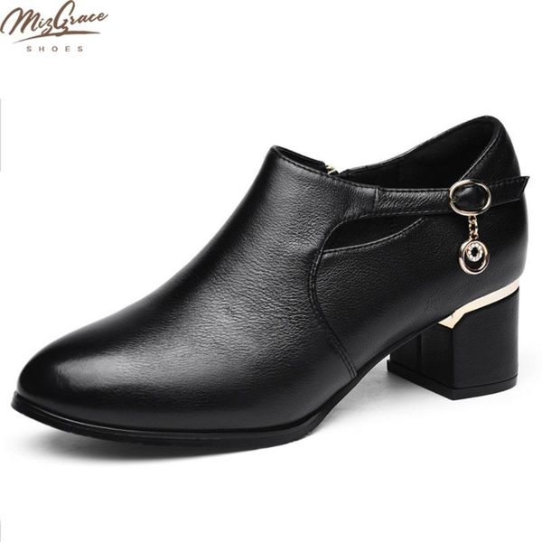 dress shoes pointed toe pumps women's deep mouth thick middle heels leather boots luxury fashion designer autumn winter, Black
dress shoes pointed toe pumps women's deep mouth thick middle heels leather boots luxury fashion designer autumn winter, Black