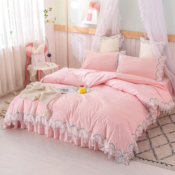 bedding sets luxury pink girl quilt cover pillowcase sheet double-sided simple 4pcs home textile
bedding sets luxury pink girl quilt cover pillowcase sheet double-sided simple 4pcs home textile