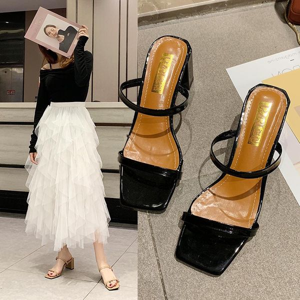 high-heeled women's sandals 2021 new open-toed slippers 6cm thick heels square head female khaki summer shoes for women, Black
high-heeled women's sandals 2021 new open-toed slippers 6cm thick heels square head female khaki summer shoes for women, Black