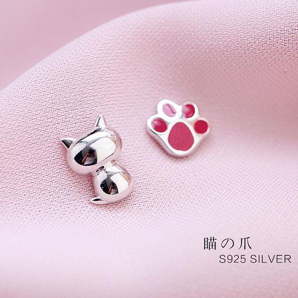 stud 925 sterling silver asymmetrical cat paws earrings for women trend personality lady fashion jewelry, Golden;silver
stud 925 sterling silver asymmetrical cat paws earrings for women trend personality lady fashion jewelry, Golden;silver