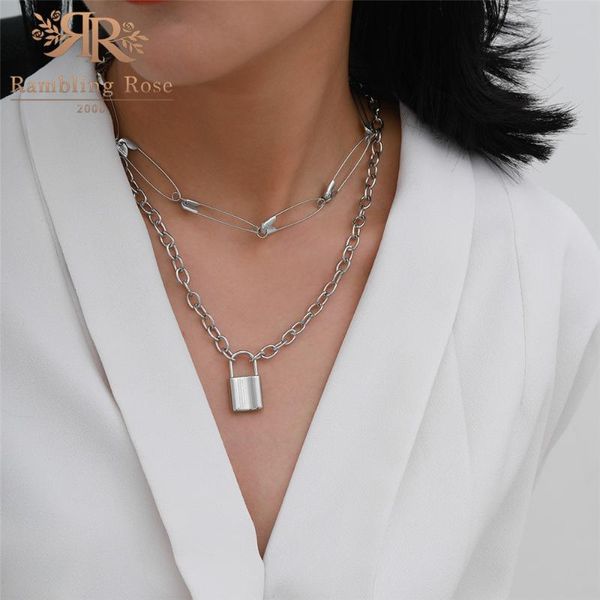 pendant necklaces fashion multi layer lover lock choker necklace steampunk padlock heart chain collier couple jewelry gift, Silver
pendant necklaces fashion multi layer lover lock choker necklace steampunk padlock heart chain collier couple jewelry gift, Silver