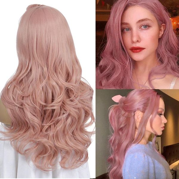 synthetic wigs dan bo long straight pure cherry blossom pink wig heat resistant fiber used for american african women's cosplay, Black
synthetic wigs dan bo long straight pure cherry blossom pink wig heat resistant fiber used for american african women's cosplay, Black