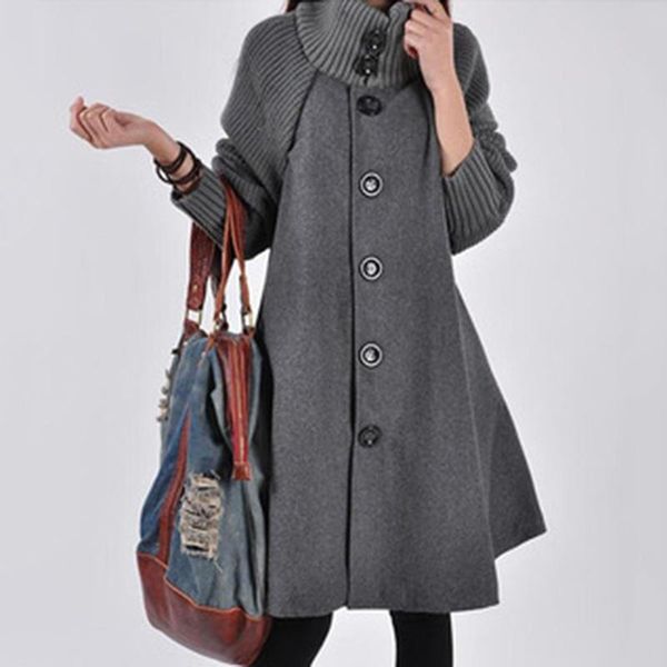 women's trench coats autumn winter fashion knit stand collar coat single breasted outwear woolen women long sleeve female clothes, Tan;black
women's trench coats autumn winter fashion knit stand collar coat single breasted outwear woolen women long sleeve female clothes, Tan;black