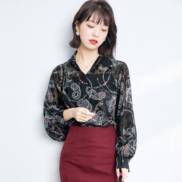 embroidery mode chiffon shirt spring 2021 new female lantern floral sleeve casual htf7, Black;gray
embroidery mode chiffon shirt spring 2021 new female lantern floral sleeve casual htf7, Black;gray