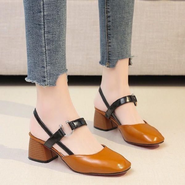 large size 35-42 2021 new summer women classics pumps square high heels comfort shoes woman casual sandals for female dress, Black
large size 35-42 2021 new summer women classics pumps square high heels comfort shoes woman casual sandals for female dress, Black