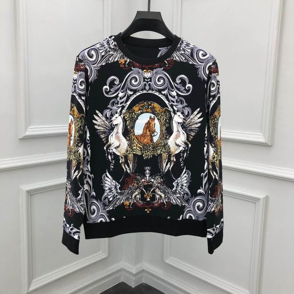 men's hoodies & sweatshirts ws0328 fashion 2021 runway european design party style clothing, Black
men's hoodies & sweatshirts ws0328 fashion 2021 runway european design party style clothing, Black