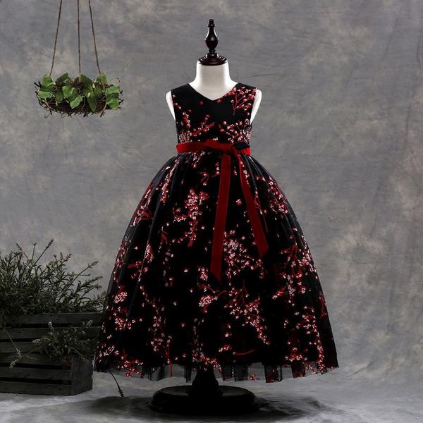 girl's dresses flower girls dress embroidery sleeveless bow luxury burgundy ball gown v-neck floor-length lovely kids party princess sk, Red;yellow
girl's dresses flower girls dress embroidery sleeveless bow luxury burgundy ball gown v-neck floor-length lovely kids party princess sk, Red;yellow