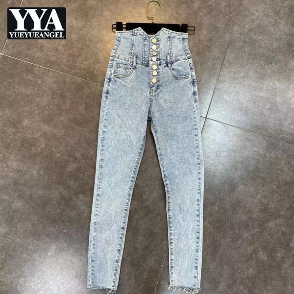 women's jeans spring autumn six buttons women skinny pencil pants high waist denim trousers solid korean style female streetwear fashio, Blue
women's jeans spring autumn six buttons women skinny pencil pants high waist denim trousers solid korean style female streetwear fashio, Blue