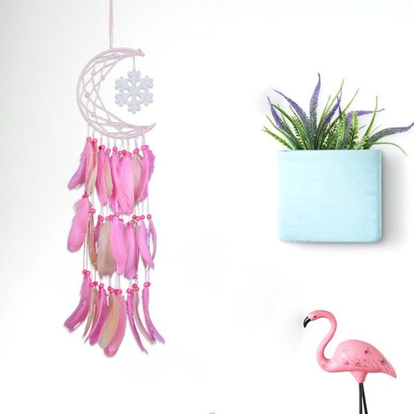 decorative objects & figurines dream catcher crescent moon feather pendant boho hanging dreamcatcher braided wind chimes room wall art decor
decorative objects & figurines dream catcher crescent moon feather pendant boho hanging dreamcatcher braided wind chimes room wall art decor